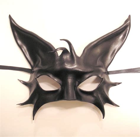 Black Cat Leather Mask Etsy Leather Mask Black Cat Leather