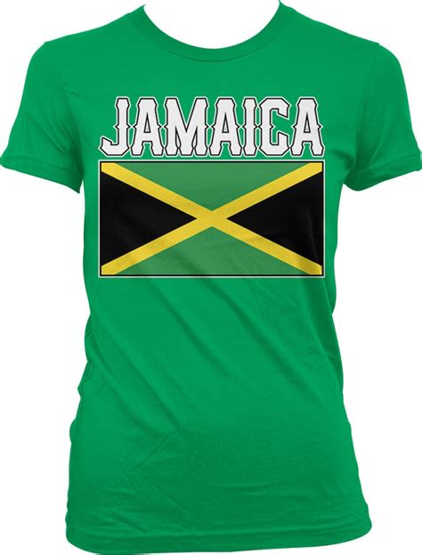 Jamaica Flag Ladies T Shirt Jamaican Flag Jamaican Pride Etsy