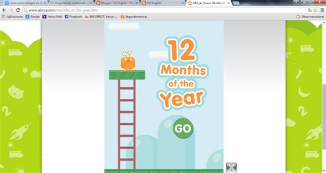 Tot English Game Months Of The Year