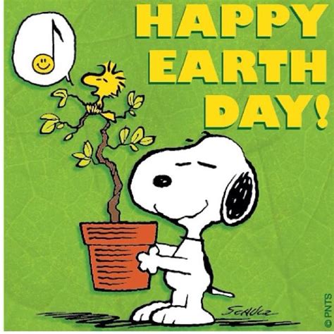 Happy Earth Day Snoopy Love Snoopy Earth Day