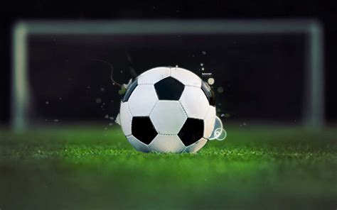Free Wallpapers Soccer Ball At Green Grass Wallpaper