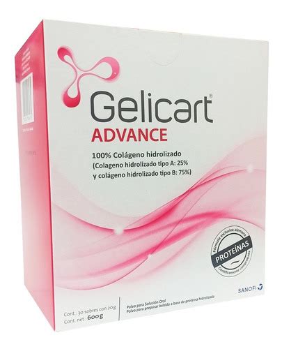 Gelicart Advance 30 Sobres Colágeno Hidrolizado Obsequio Envío Gratis