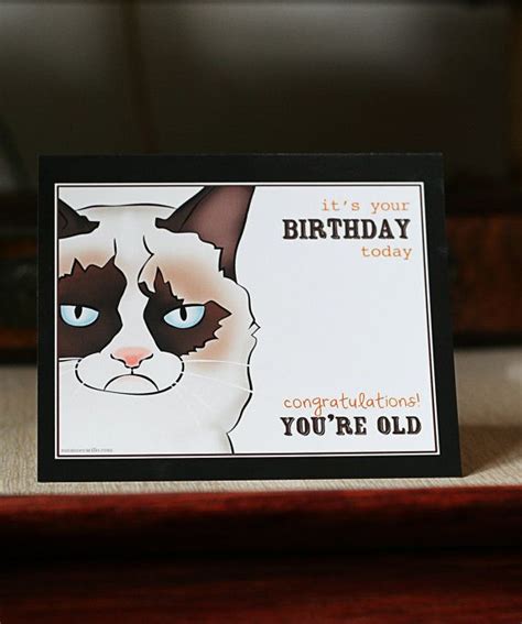 Hilarious Grumpy Cat Birthday Card Cat Birthday Card Grumpy Cat Birthday Birthday Cards