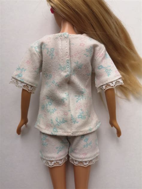 Pajamas With Lace For Barbie Dolls Two Color Options Etsy
