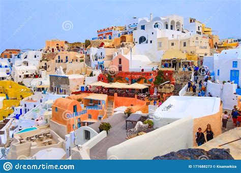 Oia Village In Santorini Island In Greece Editorial Stock Photo Image