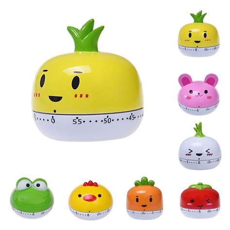 Kitchen Timer 60 Minutes Cute Fruit Animal Plastic Mechanical Cooking