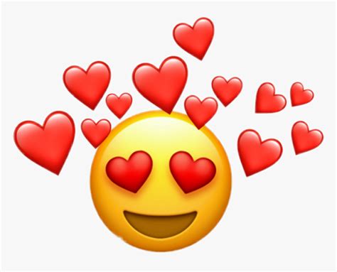 Love Emoji Lovecrown Red Heart Redheart Inlove Heart Emoji Png