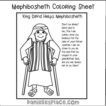 David and Mephibosheth Lesson with Bible Crafts and Activities
