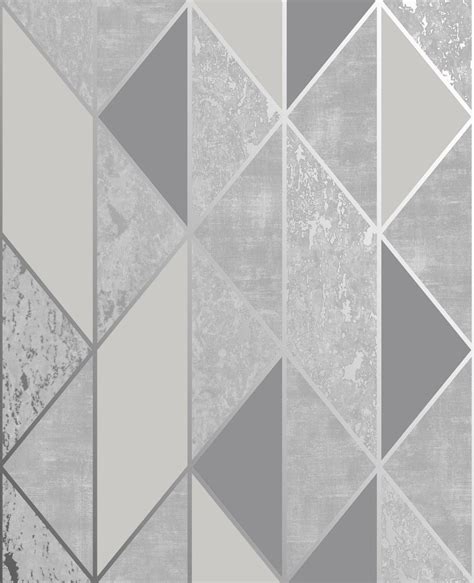 Pvc Gray Modern Geometric Wallpaper Size 57 Sq Ft At Rs 1900roll In
