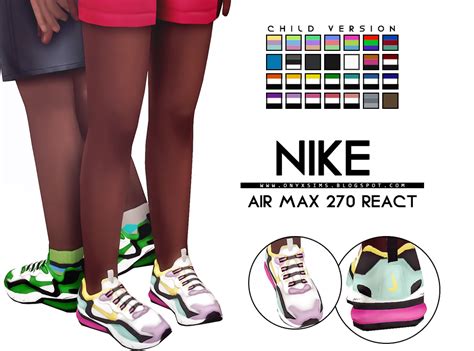 Nike Air Max 270 React Child Version Onyx Sims