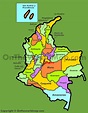 Administrative map of Colombia - Ontheworldmap.com