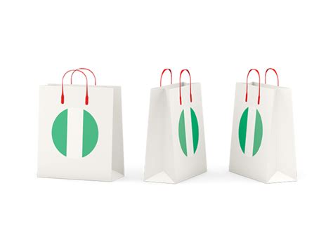 Shopping Bags Illustration Of Flag Of Nigeria