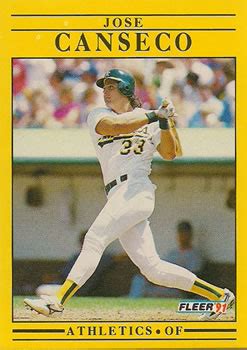 1986 donruss jose canseco rc #39. 1991 Fleer #5 Jose Canseco | The Trading Card Database