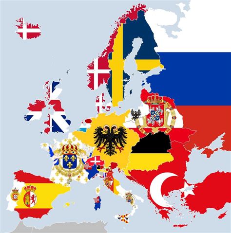 Flag Map Of Europe In 1789 Vexillology