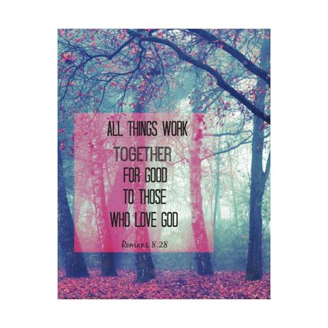 All Things Work Together For Good Bible Verse Canvas Print