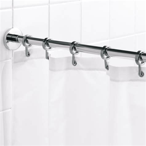 32 beautiful diy outdoor shower ideas: Croydex Fixed Chrome effect Straight Shower curtain rod (L)2500mm | Departments | DIY at B&Q