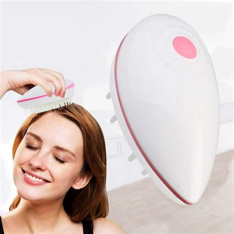 mini electric head scalp massager handheld electric portable anti static vibrating hair comb