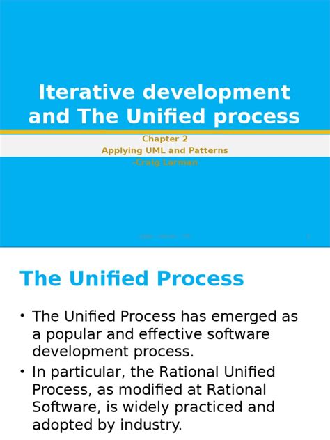 Applying The Iterative Development Approach And Unified Modeling
