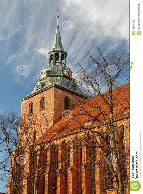 Brick Gothic Church In The Historic Centre Of Luneburg Stock Photo