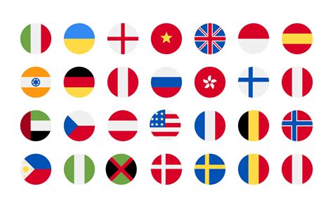 Country Flag Icon In The World 5185897 Vector Art At Vecteezy