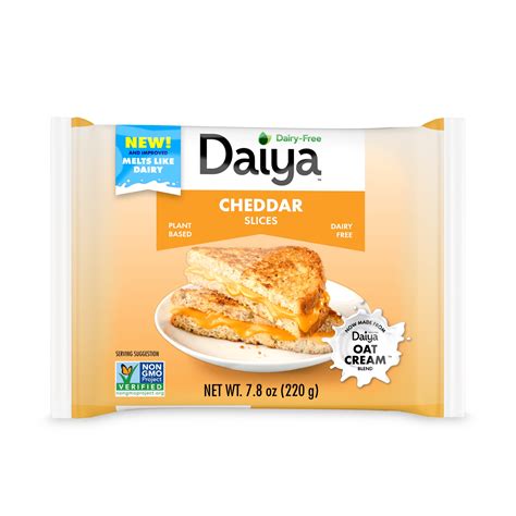 Daiya Dairy Free Cheddar Cheese Slices 7 8 Oz Refrigerated Walmart Com