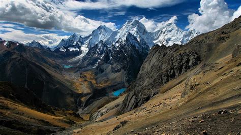 View On Cordillera Huayhuash Trek From San Antonio Pass Andes Of Peru