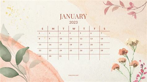 January 2023 Calendar Wallpaper Desktop Printable Calendar Blank