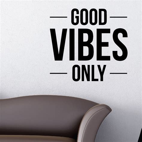 When do the 100pcs inspirational stickers come out? Good Vibes Only Wall Decal Sticker Inspirational Quote ...
