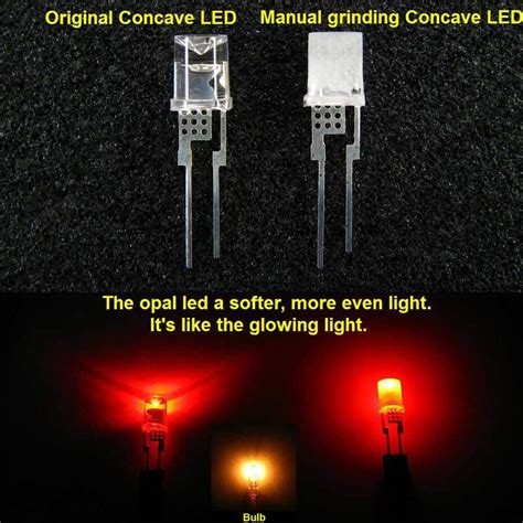 High Power 5mm Concave Led Diodes With Water Diffused Lens Emitting Red