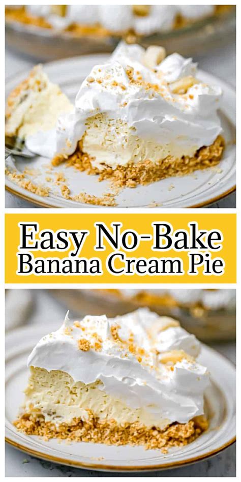 Easy No Bake Banana Cream Pie The Baking ChocolaTess