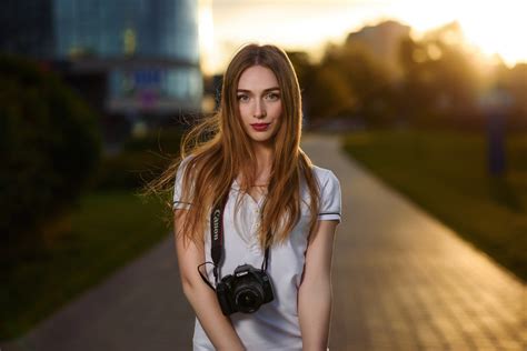 Wallpaper Women Model Yulya Goncharova Portrait Camera Canon