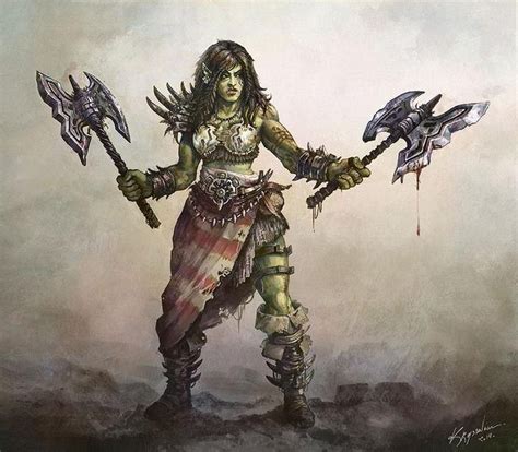 Dungeons And Dragons Orcs And Half Orcs Inspirational Fantasy Female