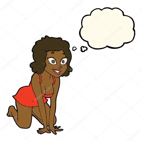 cartoon funny sexy woman with thought bubble stock vector by ©lineartestpilot 77209265