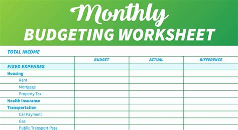 Important Inspiration Basic Household Budget Template