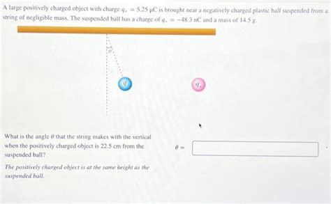 Solved A Large Positively Charged Object With Charge Chegg