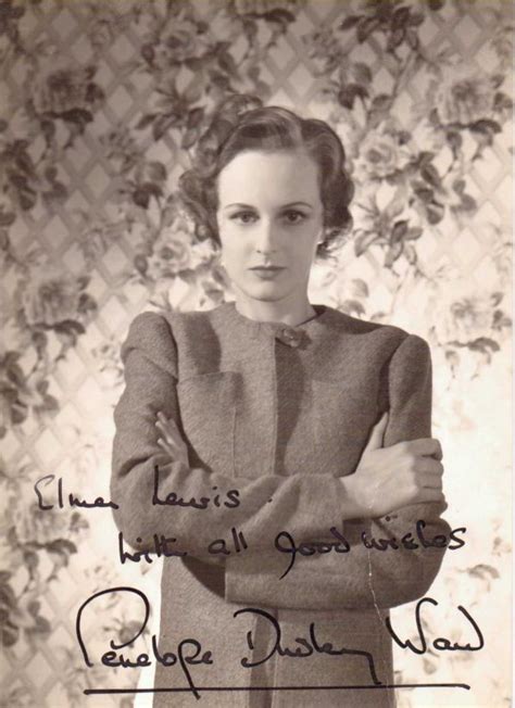 Aacs Autographs Penelope Dudley Ward 1914 1982 Autographed 1930s Vintage 4x5 Photo