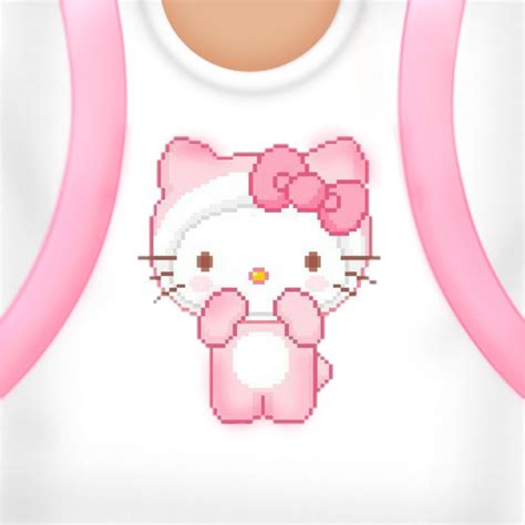 free roblox t shirt white shirt w pink pixel hello kitty design 🌸☁️ hello kitty t shirt cute