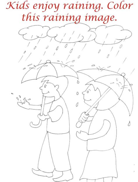 Rainy Season Coloring Printable Page4 For Kids