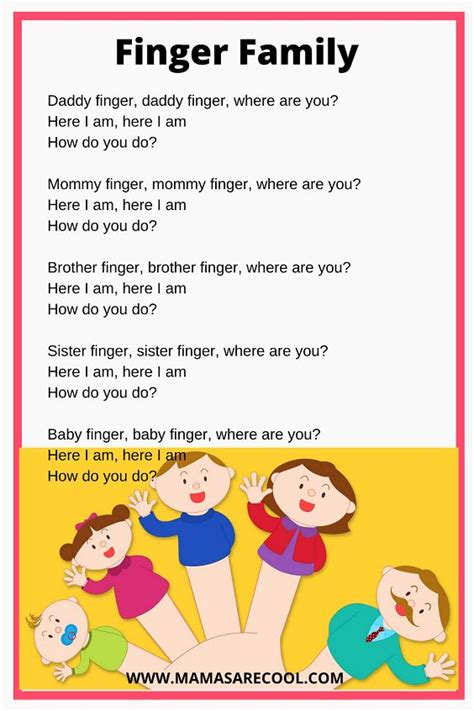 23.01.2010 · here is a collection of simple songs for children that talk about families. Finger Family Lyrics| Daddy Finger | Bob The Train in 2020 ...