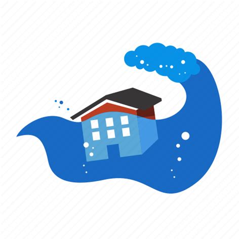 Disaster Environment Float Flood Nature Water Wave Icon