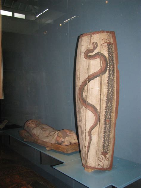 This Roman Era Egyptian Childs Coffin The Snakes Is A Symbol Of