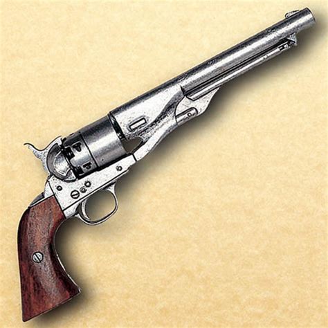 Model 1860 Army Issue Civil War Revolver Pewter Finish Non Firing Replica