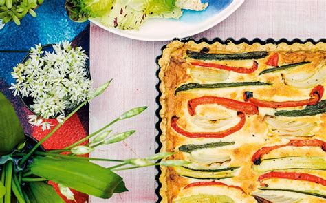 · made in a very simple way using readymade pastry, mary berry's comforting veggie tart is all about the combination of the crisp puff pastry and herbed vegetables. Mary Berry's roasted vegetable quiche recipe | Vegetable ...