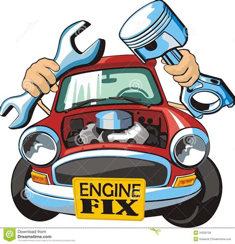 Motor Fix Stock Vector Illustration Of Detail Servise 34505708