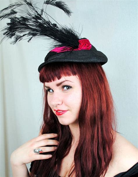 vintage 1950s midcentury lilly dache feather hat fascinator etsy uk feather hat vintage