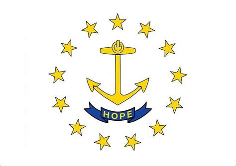 Print Of Rhode Island State Flag Islands Flag Rhode Island State Flags