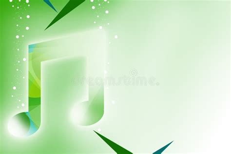 Green Music Note Abstract Background Stock Illustration Illustration