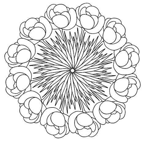 Coloriage Mandala Fleurs Coloriages Pour Adultes