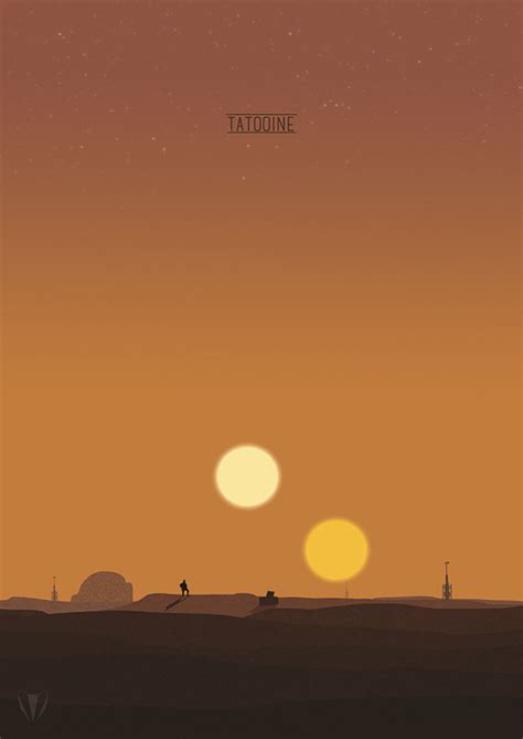 Tatooine Minimalist Star Wars Print Star Wars Painting Star Wars