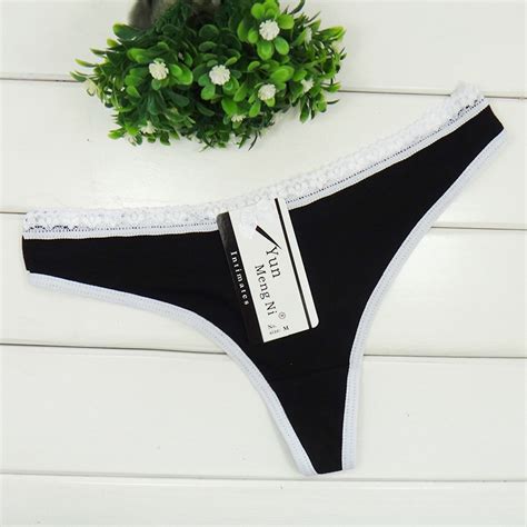 Sexy Stock Promotional Cheap Cotton Mature Women Daily Tiny Thongs